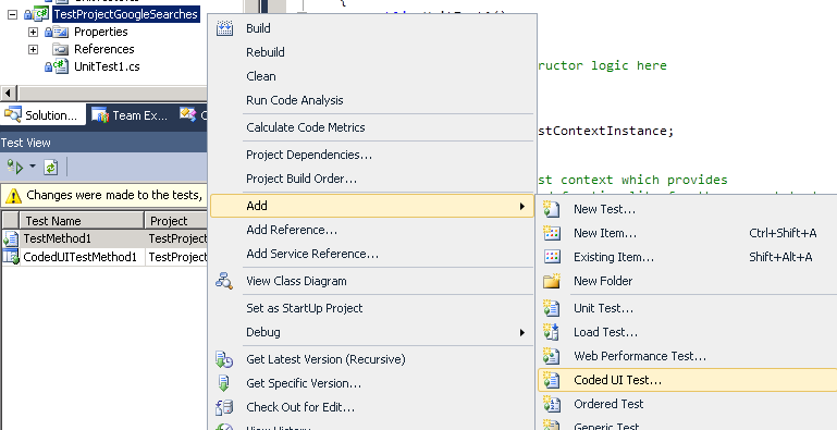 add Coded UI Test