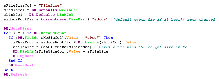 same vs snippet with syntax highlighting